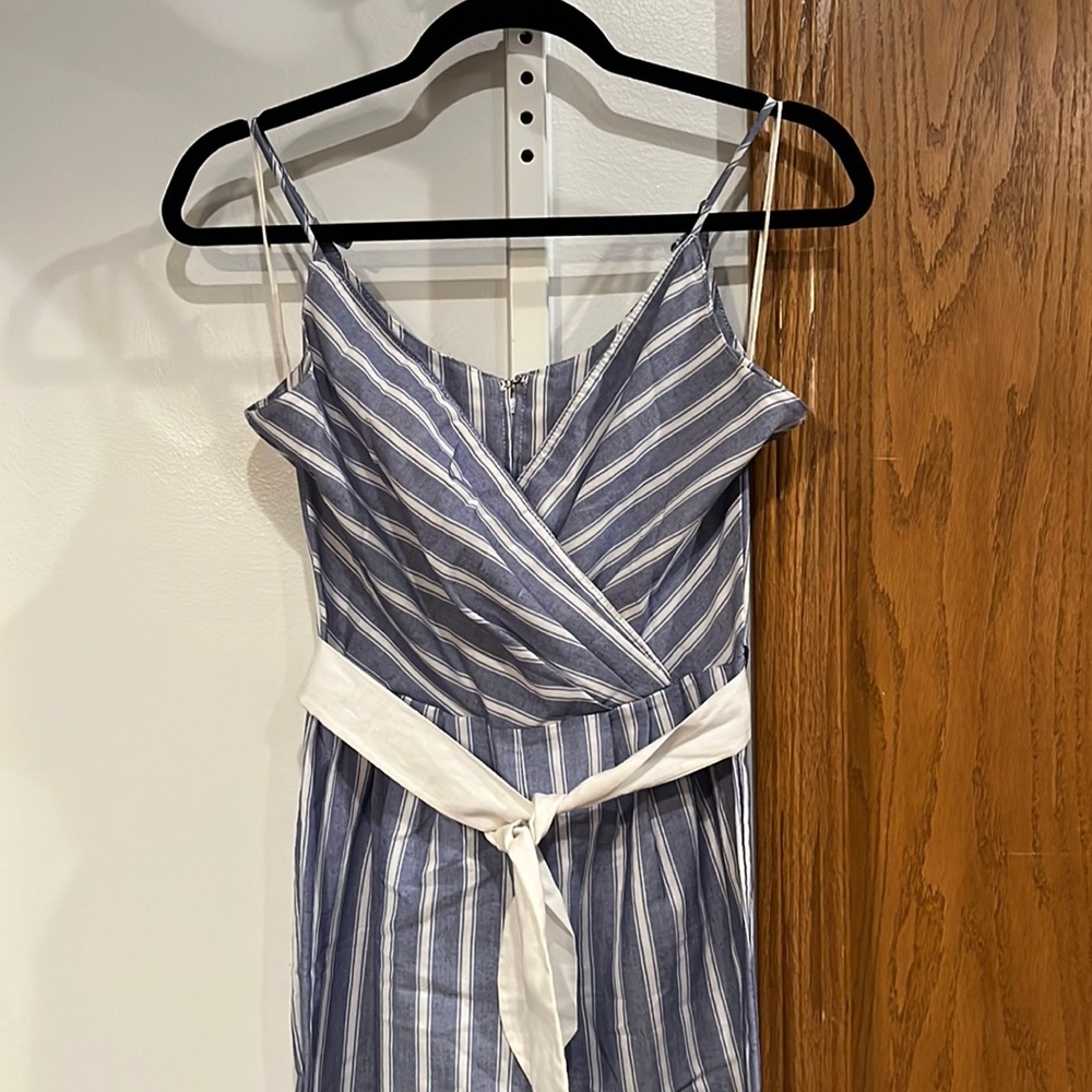 Made in USA, blue and white vintage romper, size 9, good condition